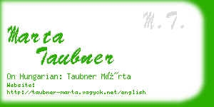 marta taubner business card